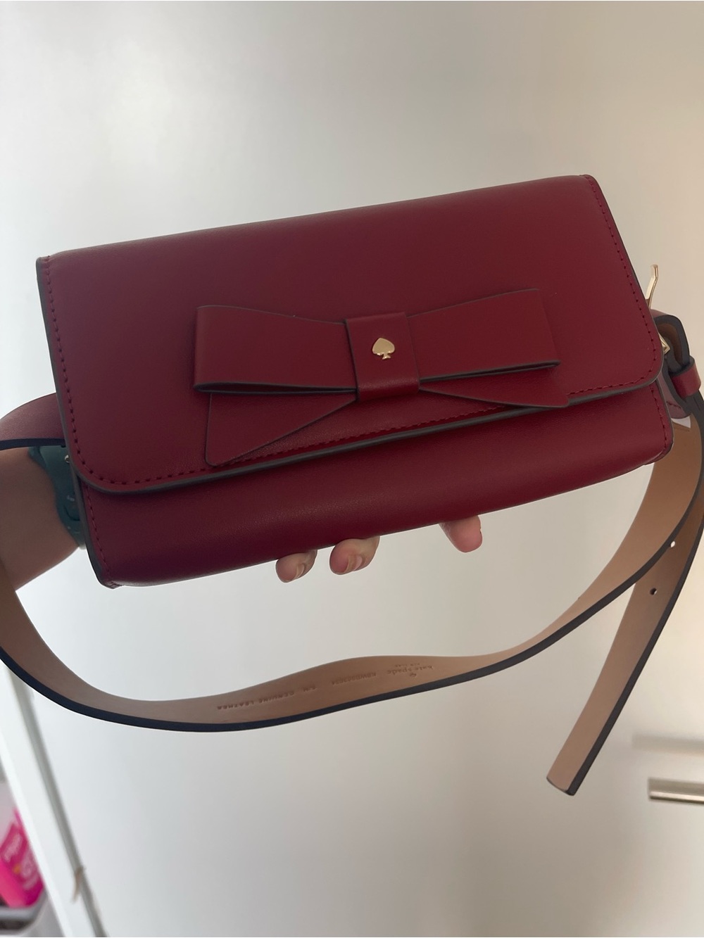 kate spade red bow belt bag